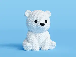 Knitted Baby Polar Bear