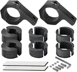 Horizontal Bar Clamp Mounting Kit - 4WDKING 2PCS 1"/ 1.5"/ 1.75"/ 2" LED Light Bar LED Pods Fog Driving Lights Brackets for Bull Bar Tube Roof Roll Cage Holder Headache Rack Mount.