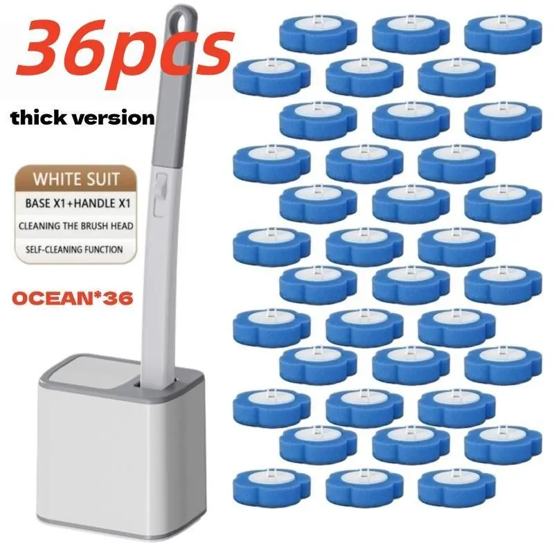 One-Time Toilet Cleaning Kit, Toilet Wand, Toilet Wand Refills, Includes 54/30 Cleaner Brush Heads, Toilet Bowl, Suction Rod Set, Toilet Brush Rods, Sink Cleaning System, Bathtub Drain, Wall-Mounted Urinal Brush