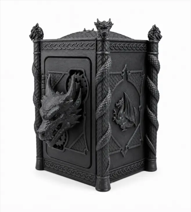 Premium Hoard Lord Coin Bank – Dragon Piggy Bank | 3D Printed Fantasy Whimsy Vaults Coin Bank | Fusion Layer 3D Collectible