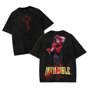 Oliver Grayson (Kid Omni-Man) Invincible Tee, Cotton, Unisex Streetwear, Retro Anime Graphic Shirt, Fashion Cotton, Full Colors, Full Sizes, For Men, For Women