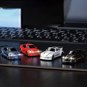 Mini Remote Control Drift Car, Remote Controlled Car, 1:64 Scale Truck Remote Control Car with Lights, 2.4GHz Remote Control, Desktop Mini Remote Control Car Gifts, RC Drift Car, RC Model Car