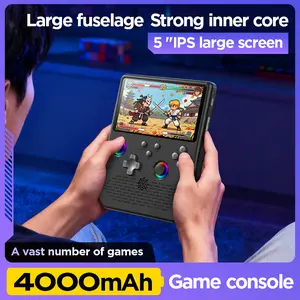 H5 Retro Handheld Game Console Mini Portable 5-Inch IPS Screen 4000mAh Battery 34 Emulators 64G TF Card Retro Gaming Console