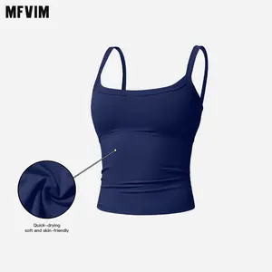 2025 Summer Women's Yoga Tank Top - Racerback Sleeveless Workout Shirt with Built-in Bra | 4-Way Stretch, Quick Dry & Breathable for Hot Yoga, Gym | TikTok Viral Fitness Apparel