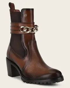 FRANCO CUADRA WOMEN’S ANKLE HONEY BOOTIE WITH CHAIN