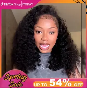 【3 In 1 Half Wig】Kinky Curly Half Wig Human Hair Burmese Curly 3 In 1 Half Wigs for Women V Part Burmese Curly Wig Human Hair Beginner Friendly Kinky Curly Wig Human Hair