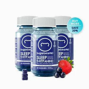 SugarbearPRO Sleep 5-HTP Amino Vegan Vitamin Gummies - 3 Month Supply + Free Gift