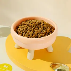 Elevated Cats Feeder Bowl,  with 4 Anti-Skid Stand, Prevent Tipping Over or Moving Around, Wide Raised  Cat Dishes, Neck Protection, Bowls for Cats Dogs, Elevated Cat Bowls