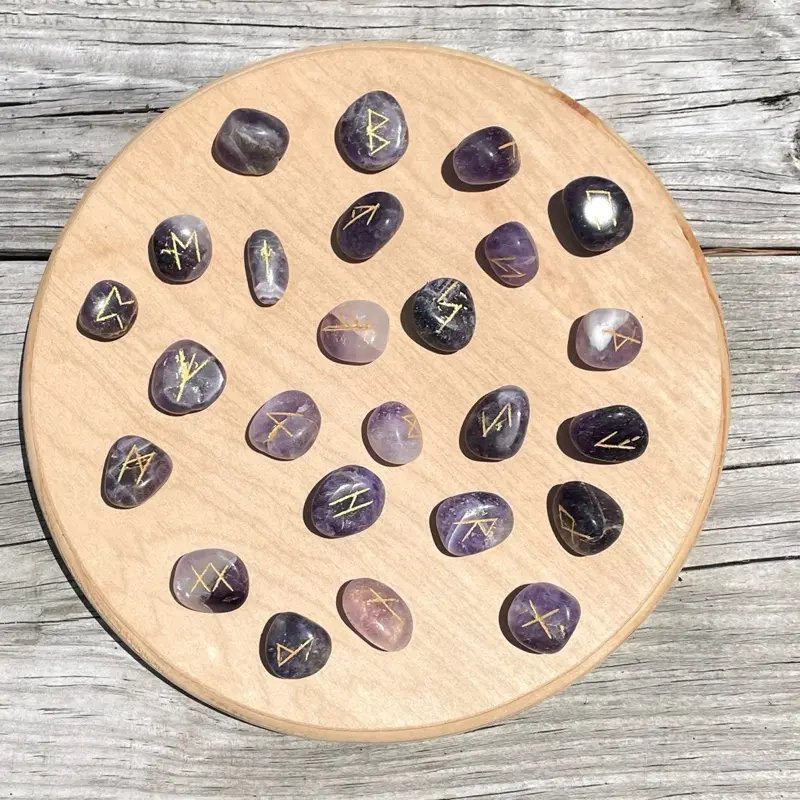 Dream Amethyst Crystal Rune Set Dream Amethyst Crystal Rune Set