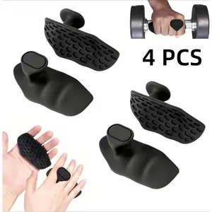 4-Pack Unisex Rubber Hand Grips, Anti-Slip Palm Protectors with Callus Guard for Gymnastics, Cross Training & Weight Lifting, Anti-Slip Surface
