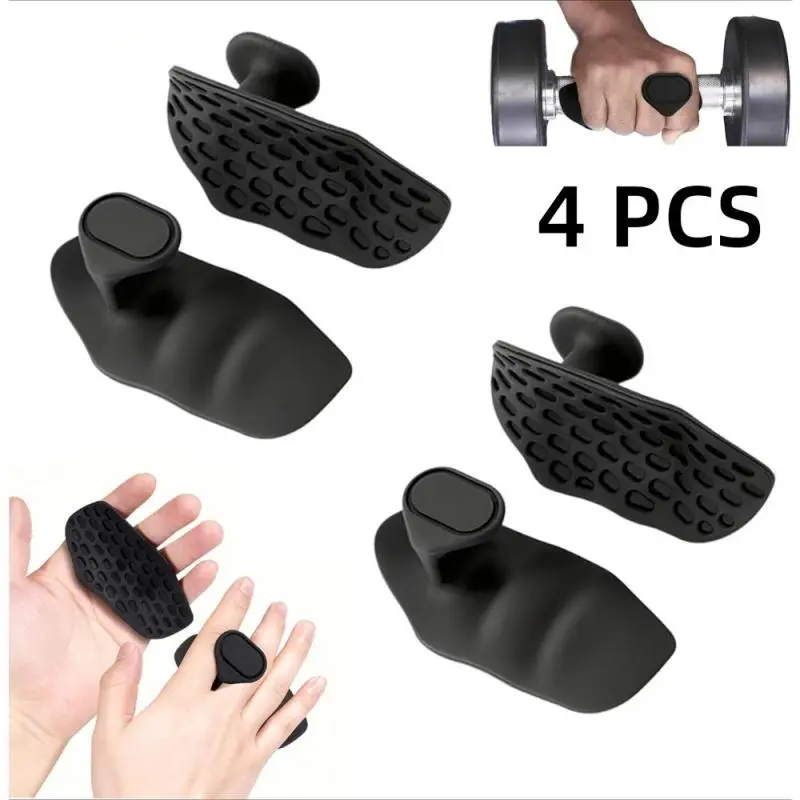 Unisex Adults 4-Pack Rubber Hand Grips with Callus Guard, Anti-Slip Palm Protectors for Gymnastics & Gym Workouts, Fits Hand Design