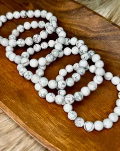 Howlite 8mm Sphere Bracelet