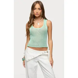 Edikted Women's Eleora Sequin Knit Tank Top