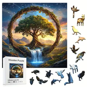 501 Tree of Life Wooden Jigsaw Puzzle for Adults & Teens, Premium Plywood Construction, Vibrant Colors, Ideal Gift for Various Occasions, Wooden Puzzles
