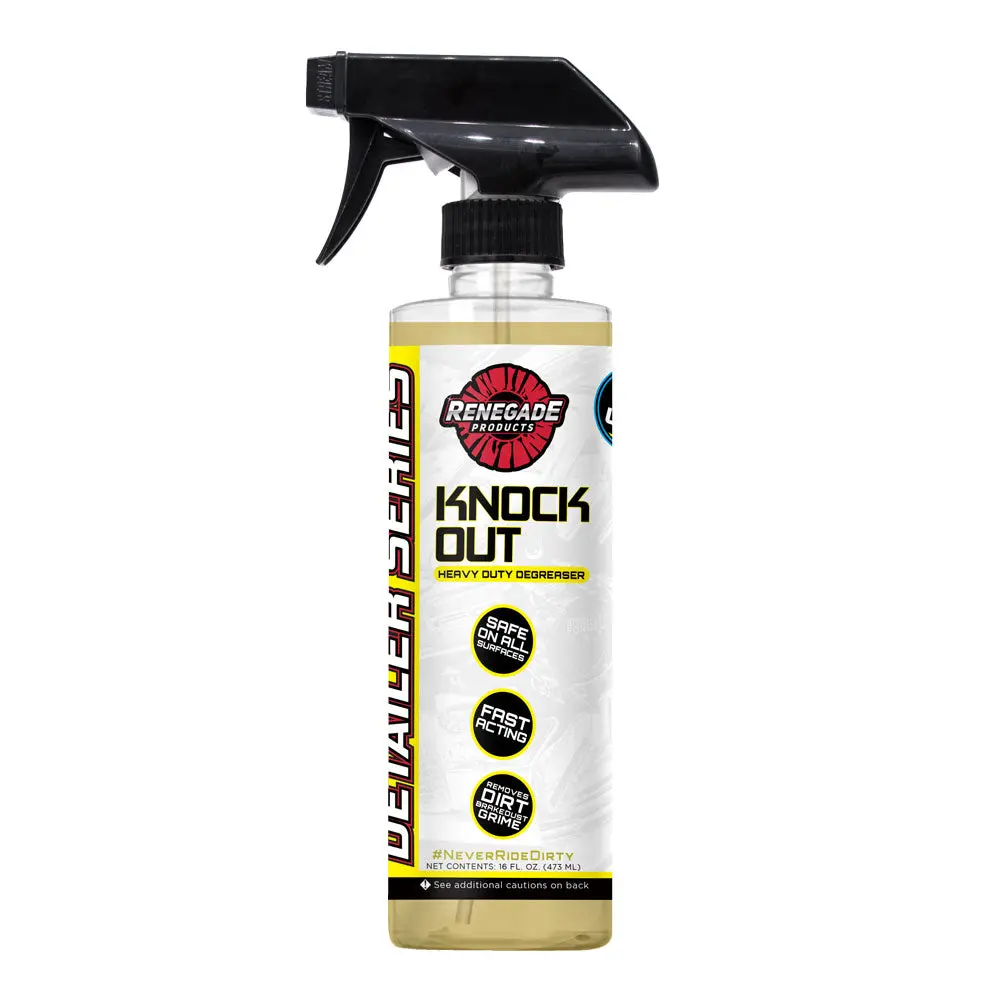 Renegade Products Knock Out Heavy Duty Degreaser – Industrial-Strength Automotive Cleaner for Engine Bays, Wheels, Tires & Grime Removal (Ready-to-Use or Dilutable) (16oz & 1 Gallon)