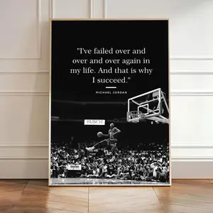 ( No Frame ) Michael Jordan GOAT Poster, Poster, Basketball Legend Wall Art, Vintage Athlete Printable Wall Decor, Sports Motivation Art Decor for Man Cave Home Office Gym, Basketball Fan Gift for Him Her