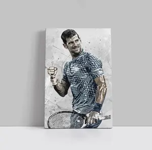 Novak Djokovic Poster Tennis Wall Art Print Sports Gift for Him Djokovic Framed Canvas Print Kids Tennis Sports Player Print Gifts K96