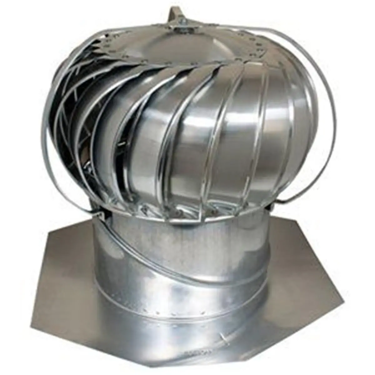 212 MAIN 259025 12 in. Mill Finish Externally Braced Aluminum Turbine Vent, Rust-Free Ventilation, Heavy Duty Fan