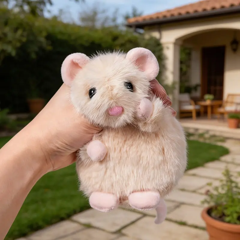 14cm/22cm adorable plush toy of a frilly little mouse, soft and fluffy stuffed animal, Cute stuffed animal, pet-friendly toy, suitable for room decoration, children's birthdays, Mother's Day gifts, graduation season, weddings, and more.