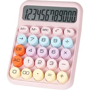 Mechanical  Calculator with Big Buttons, Calculators Desktop, 12 Digits, Large LCD Display, Desk Calculator, Cute  Calculators for Teachers Students Basic Office ()