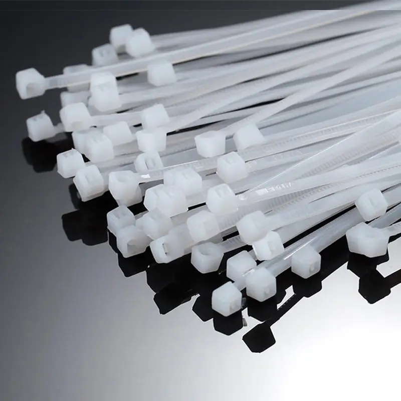 100/200/400 pieces of cable ties, 2.5 * 100mm cable ties, heavy-duty plastic wire ties, UV resistant ties, white small ties, packaged for various rope management in homes, offices, and gardening