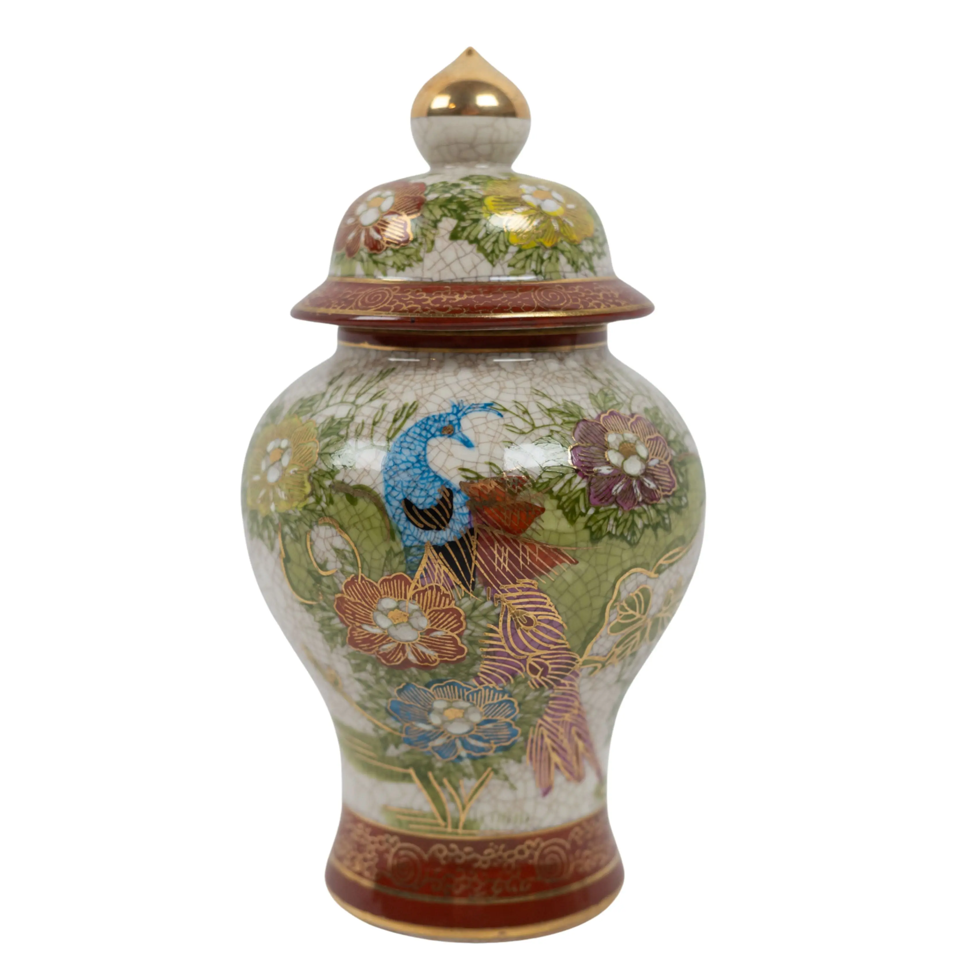 Satsuma Lidded Japanese Vase