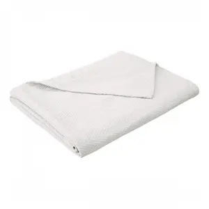 Impressions BLANKET-MET TW WH Twin & Twin XL Cotton Blanket - Metro, White