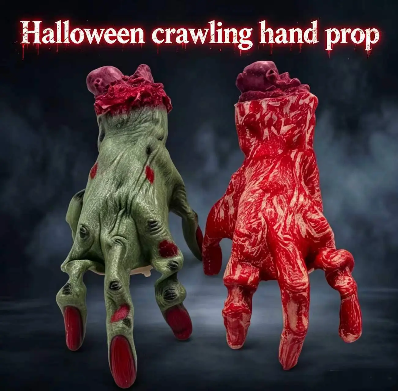 Halloween Animation Crawling Zombie Hand Decoration - Sound Activated Creepy Sound, Horror Action Haunted House Holiday Hand Decoration Horror Prop Suitable for Indoor / Outdoor, Courtyard Lawn, Spooky, Party Decoration Supplies