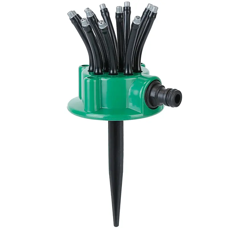 360° Rotatable Garden Sprinkler with 12 Flexible Hoses & Multi-Head Design, Lightweight Durable Hands-Free Watering Tool with Rotatable Spray Nozzle for Yard Irrigation, Watering Systems Solution That Eases Strain