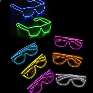 LED Glasses El Wire - Flash, Blink, Steady Light - Battery-Operated eyeglass guru