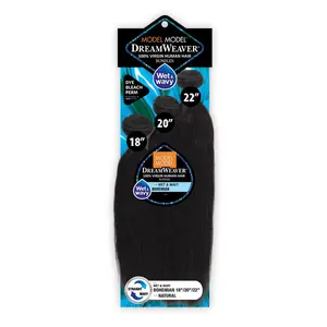 ModelModel Virgin Human Hair Weave Dream Weaver Wet n Wavy 3 Bundles Bohemian