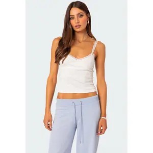 Amilia Lace Trim Tank Top