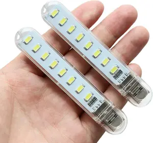 2 PCS USB lamp, bedside lamp, USB creative desk lamp, laptop lamp, with 8 light bulbs,summervibes