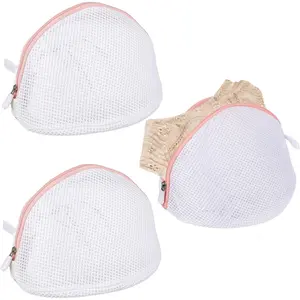 3 Pcs Bra Washing Bags, Mesh Wash Bag for Bras with Zipper, Large Bra Washing Bags for Laundry, Bra Laundry Bags for Washing Machine Women Lingerie Bags Wash for Washing Delicates
