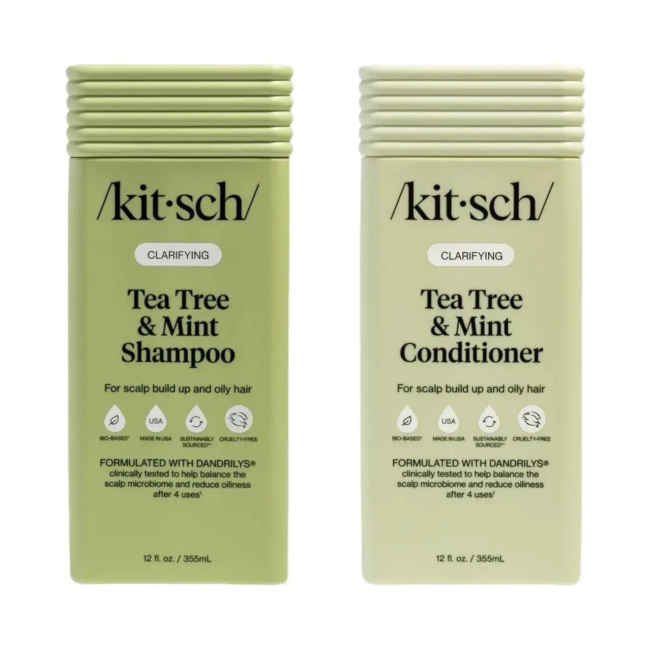 Kitsch Clarifying Tea Tree & Mint Shampoo & Conditioner Combo Peppermint Lightweight Kitsch Clarifying Tea Tree & Mint Shampoo & Conditioner Combo Peppermint Lightweight