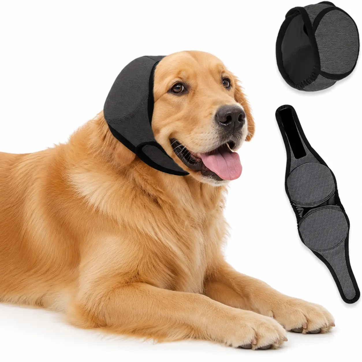 Pet Calming Ear Wrap Hoodie for Dogs, Waterproof & Windproof Dog Ear Protector, Soft Noise-Reducing Head Cover for Bath, Swim, Grooming, Fireworks & Outdoor Activities, Comfortable, Elastic & Breathable Anti-Debris Pet Ear Protection