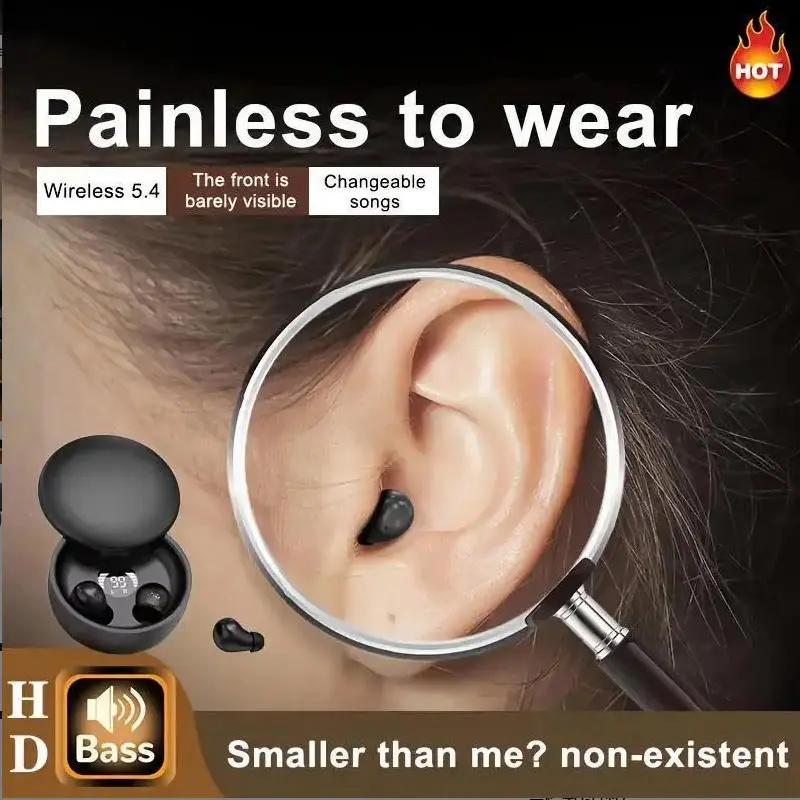Wireless Ultra-Small Sleep Bluetooth Earbuds - Mini Invisible In-Ear Headphones with High Sound Quality, Universal for Work & Daily Use, Mini Invisible Earbuds
