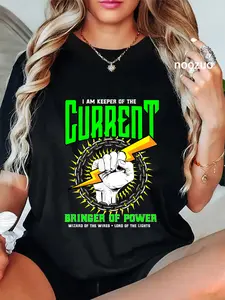 100% Cotton Funny Electrician Gift Electrical Engineer Lineman T-Shirt