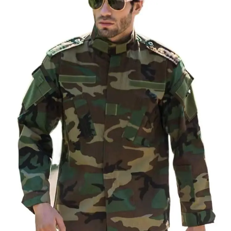 Men's Tactical Camo Combat Uniform Set with Flexible Fit - Quick-Dry, Abrasion-Resistant Fabric with Cargo Pockets & Hook and Loop Panels, Abrasion Res., Machine Washable, Clothes, Workwear, Menswear, Outdoor