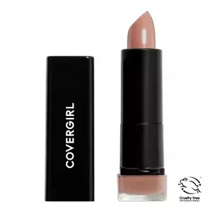 COVERGIRL Exhibitionist Cream Lipstick 0.12 oz High-Glossy Lip Gloss with 255 Tempting Toffee Cosmetic Makeup lip product sell on plump and brown