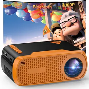 Dorm Date Night Mini Projector (Turn Your Bedroom into a Cinema) 1080P, 4K Support, Wi-Fi, Bluetooth, HDMI/USB Compatible, Works with Phones, TV Stick, PS5, Laptop for Outdoor Movies Smart Android   Projector   with   Dual WiFi Story Projector