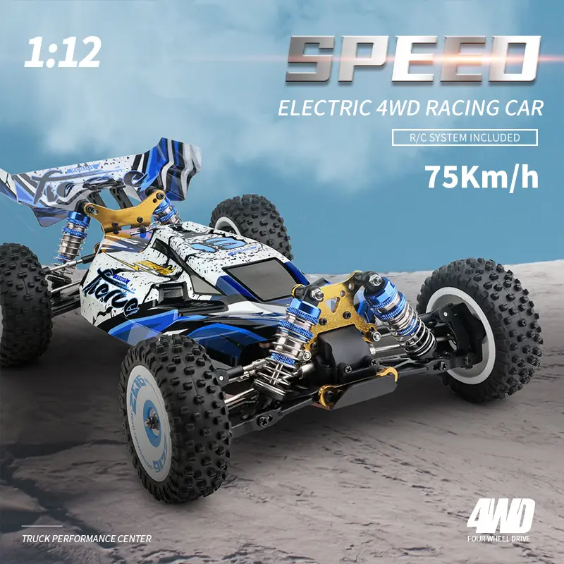 XKS 1:12 Brushless Motor Remote-Controlled High-Speed Electric 4x4 Racing Car, 75 km/h Top Speed, High-Strength Aluminum Alloy Body, Wear-Resistant Zinc Alloy Drivetrain, RC Model Car RC Crawler, Rc Crawler 4X4