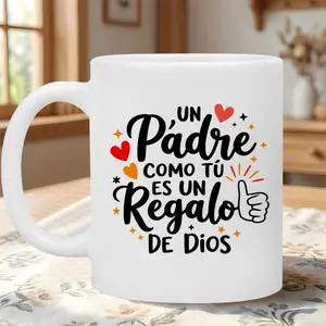 Unique Ceramic Mug Featuring Spanish Dad Quote Perfect Gift for Latin Fathers Dishwasher Safe Ideal for Christmas Father's Day Graduation Celebrations