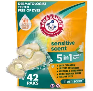Arm & Hammer Sensitive Fresh Scent 5-IN-1 Power Paks, 42 count