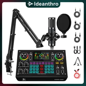 Ideanthro C200PRO-P15 Audio Mixer, Live Sound Card Podcast Bundle with XLR Microphone Connector, Professional Chipset, ouch Voice Change for Podcast,Recording,Vocal,Game Voice#TikTokShopBlackFriday