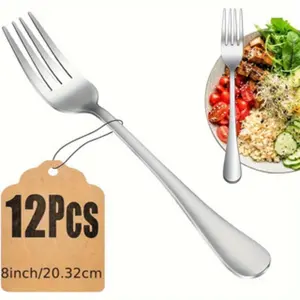 12-Piece Silverware Dinner Forks Set, Mirror Polished, Stainless Steel Forks, Dishwasher Safe Flatware Set ,Cutlery Suitable For Use In Home Kitchens, Restaurants And Hotels