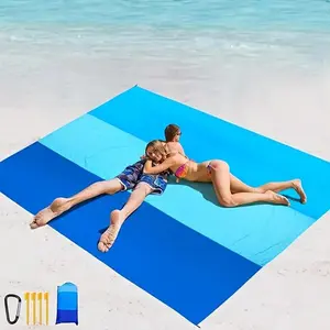 Large Lightweight Beach Blanket, Durable Polyester Fabric Beach Mat, Ideal for Summer Picnics, Camping, Hiking, Beach Accessories, Outdoor Picnic Blanket