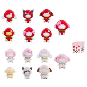 【TOPTOY】SR Sweet Strawberry Series Plush Pendant Box, Cute Figures, Desktop Ornament, Collectible Toys, Birthday & Holiday Gift