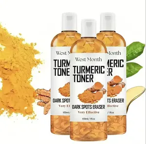 West&Month Turmeric Radiance Boosting Toner with Collagen, Mint Leaf Extract, 100ml - Facial Skincare for All Skin Types, Refines Pores, Hydrates, Nourishes, Boosts Skin Glow