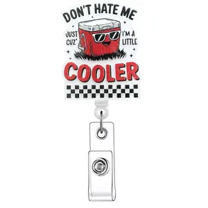 Retractable Badge Reel, Acrylic ID Holder with Clip for Nurses, Doctors, Students & Office Staff, Identification Badges & Supplies, Badge Buddy Nursing